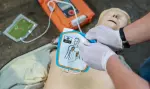 A New Hampshire AED being used in training.